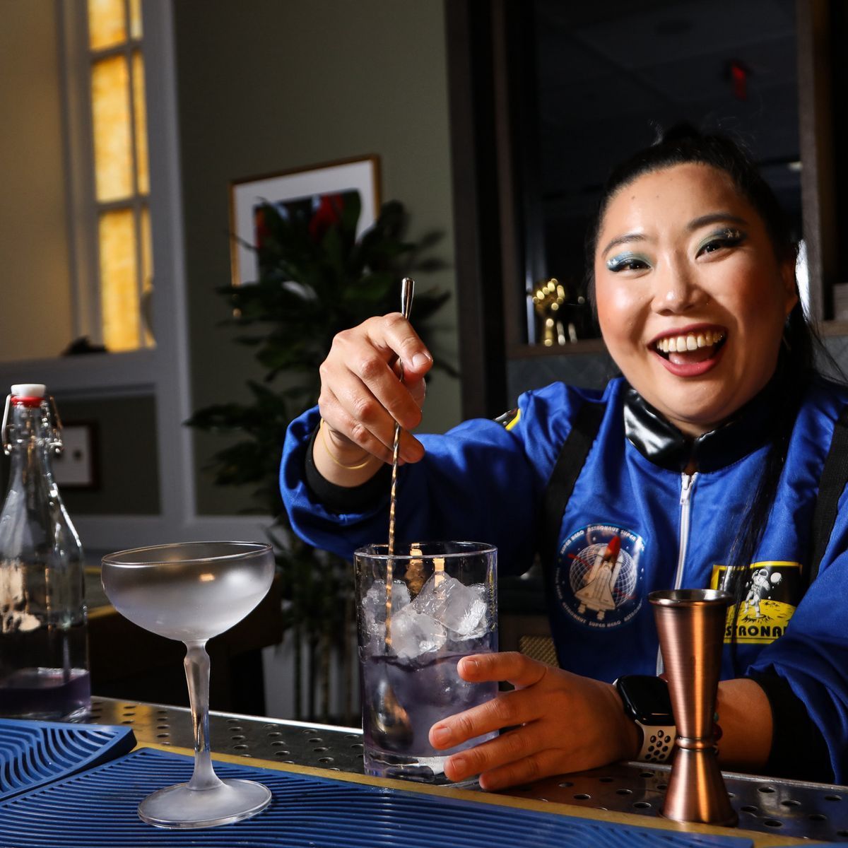 Bartender creator crafting a cocktail for a Crafted Pour Tastemaker campaign